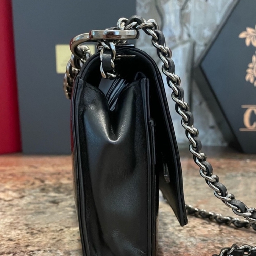 🦄 Customized Chanel Black Patent  Leather WOC Chain Bag - Picture 6 of 14